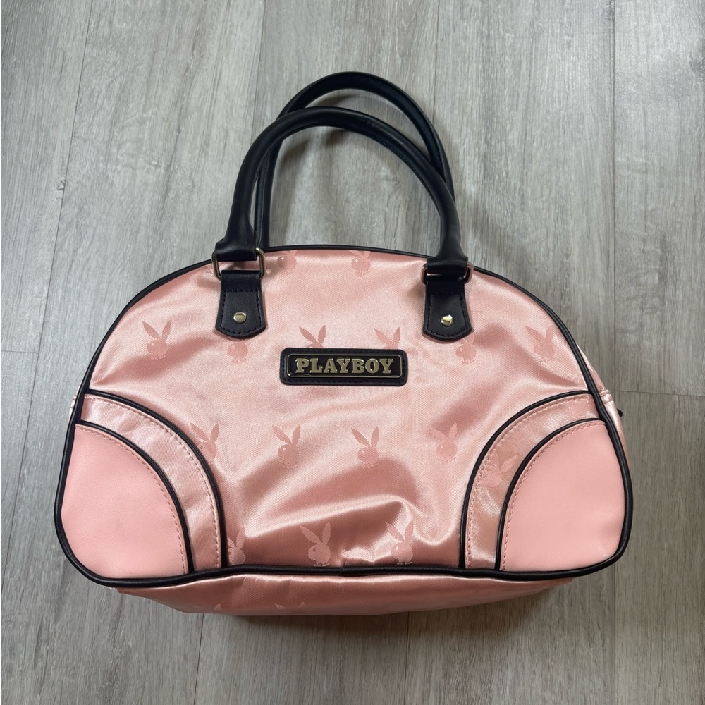 Pink Playboy Satin Bag